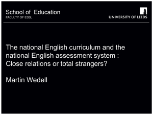 The national English curriculum and the national English