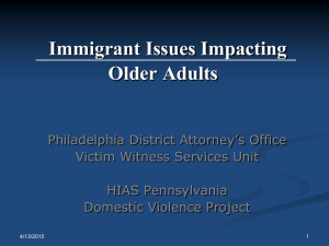 Immigrant Issues Impacting Older Adults