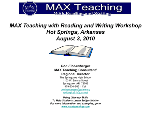 MAX Teaching - Arkansas Business Education Association