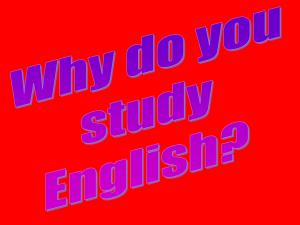 Why study English?