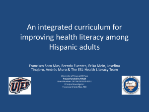 An integrated curriculum for improving health literacy