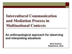 Social and cultural dimensions in the intercultural communication