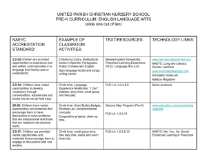 NAEYC Curriculum - United Parish Christian Nursery School, Upton