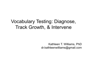 Applicability of Vocabulary Measures with African American and