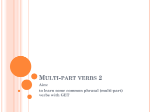 Lesson 10 Multi-part verbs