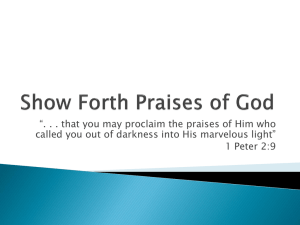 Show Forth Praises of God