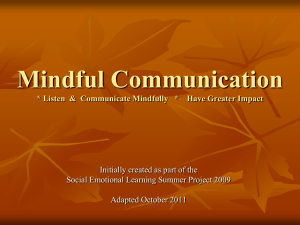 Mindful Communication - Intermediate District 287
