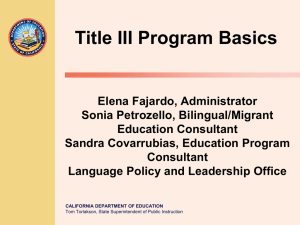 Title III Program Basics Final