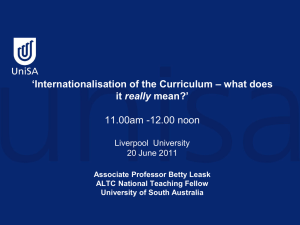 Internationalisation of the curriculum: What does it really mean?