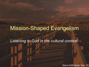 Mission-Shaped evangelism Steve Hollinghurst