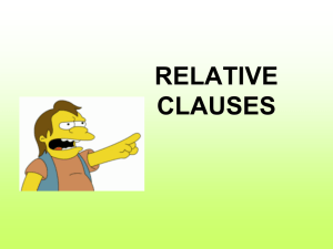 RELATIVE CLAUSE