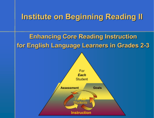 Enhancing the Core to Support English Language Learners (2/3)