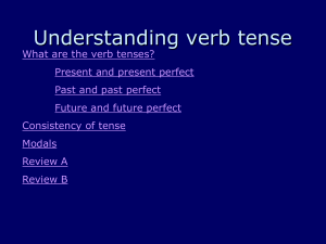 understanding verb tense
