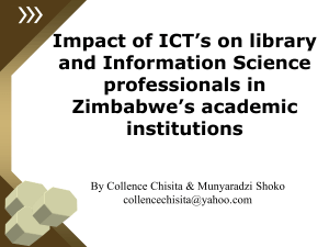 Impact of ICT`s on library and Information Science