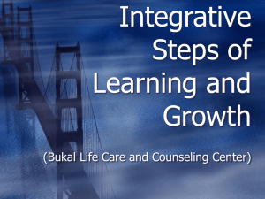 Integrative steps of learning - Bukal Life Care & Counseling Center