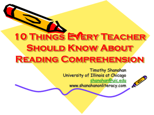 Teaching Reading Comprehension Strategies