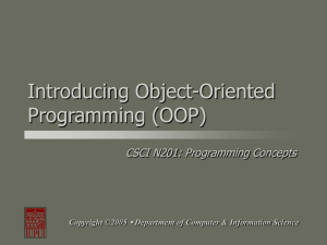 Introducing Object-Oriented Programming