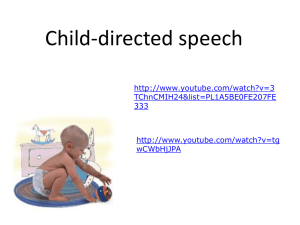 Child directed speech