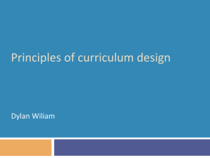 Principles of curriculum design (presentation version) with ER Qns