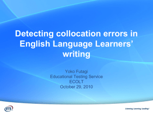 Detecting Collocation Errors in English Language Learners