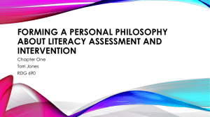 Forming A Personal Philosophy About Literacy