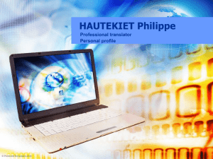 HAUTEKIET Philippe - Experienced Flemish translator