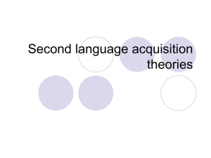 Second language acquisition theories