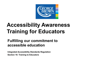 Accessible Education - George Brown College