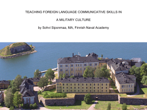 Teaching Foreign Language Oral Skills in a Military Culture.