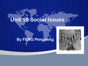 Unit 10 Social Issues