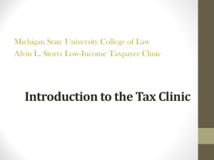 the Tax Clinic Presentation - Michigan State University College of Law