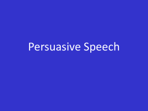 Persuasive Speech Power Point