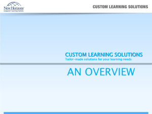 Custom Learning Solutions
