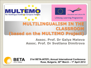MULTILINGUALISM IN THE CLASSROOM