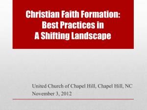 Foundations, Findings, and Futures: Christian Faith Formation and