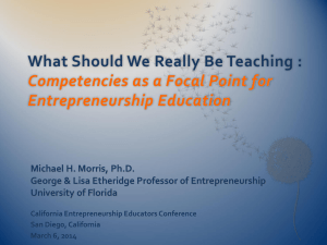 Competencies 2014 - Lavin Entrepreneurship Center at San Diego