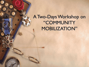 Community Mobilization Workshop