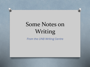 Notes on Writing Technical Papers
