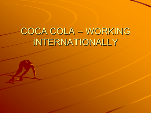 coca cola – working internationally