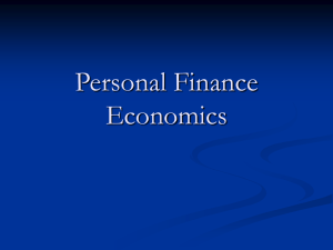 Personal Finance Economics