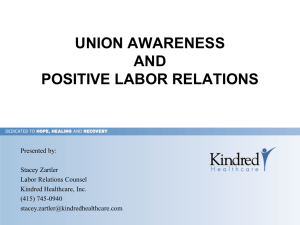 Union Awareness and Positive Labor Relations