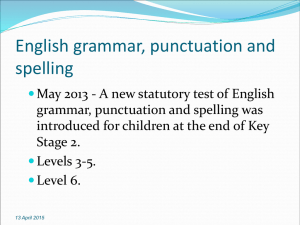 Grammar Punctuation – parent info evening