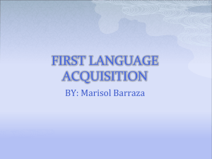 FIRST LANGUAGE ACQUISITION chapter 2
