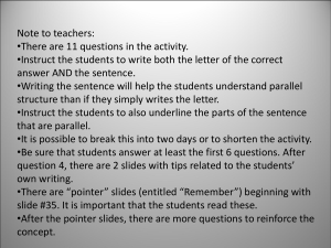 7. Parallel Structure - Phoenix Union High School District