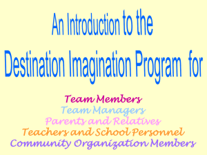 Team Choice Element - Destination Imagination Ohio Region 15