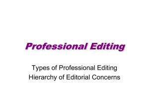 editing, clarity, and conciseness