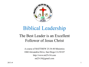 Biblical Leadership