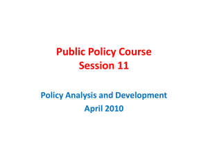 Public Policy Course Session 11