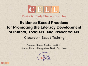 Classroom Teacher PPT - Center for Early literacy Learning