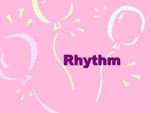 lecture 5--- rhythm